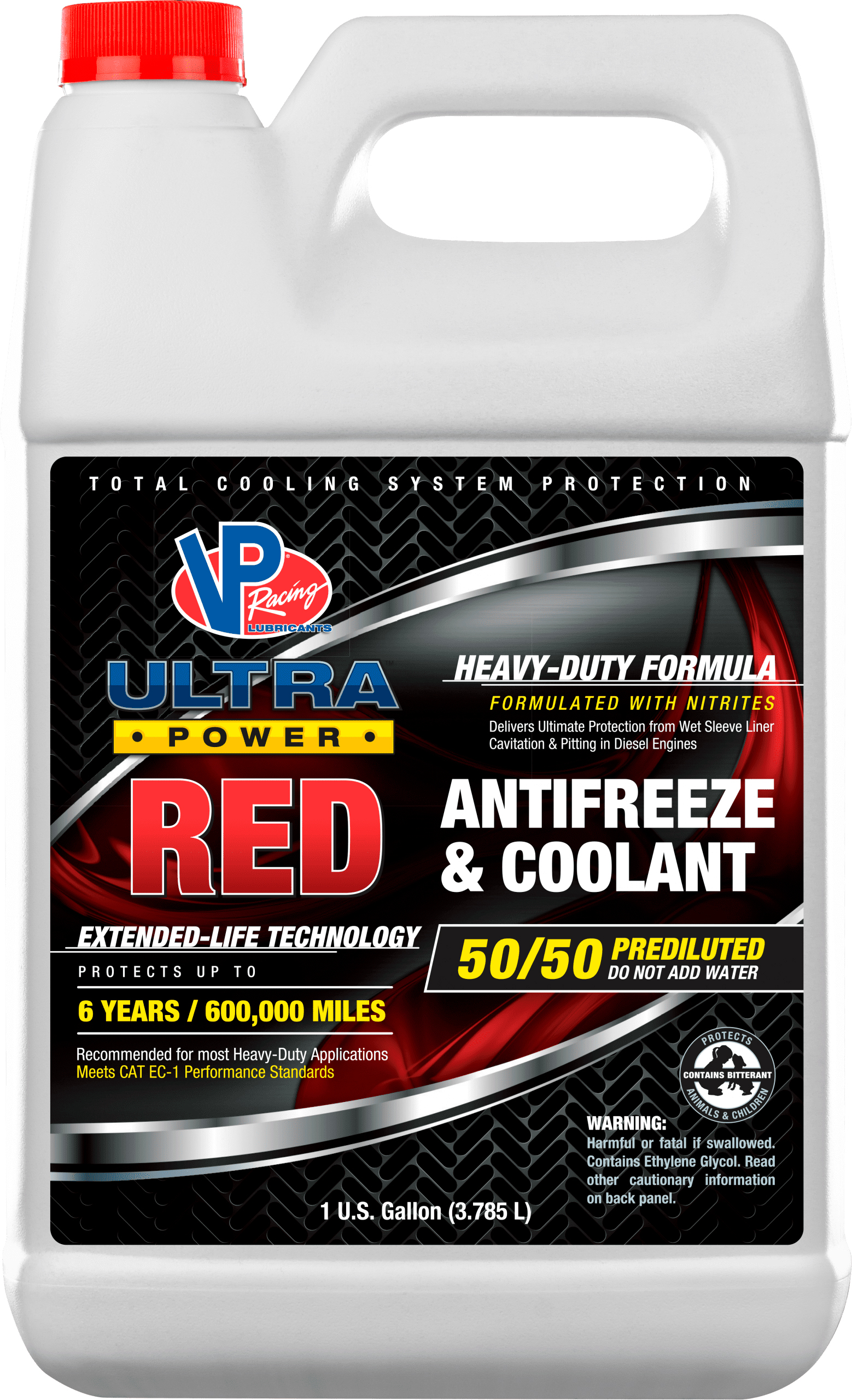 VP ULTRA POWER HD RED ANTIFREEZE & COOLANT 50/50 (DIESEL) 6x1 GAL